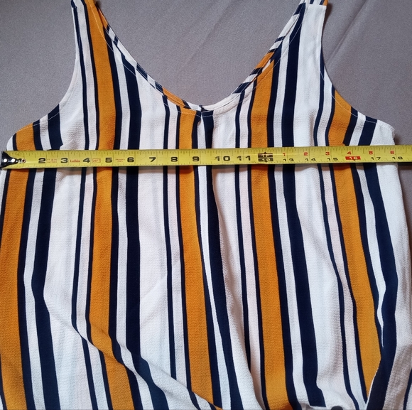 Eclipse Orange, Blue & White Stripped Sleeveless Top Size Medium - Picture 6 of 7